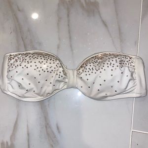 White bathing suit top